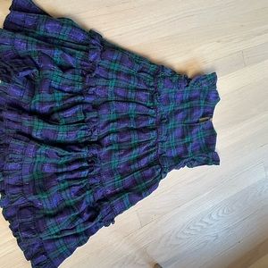 Crewcuts black watch plaid holiday dress